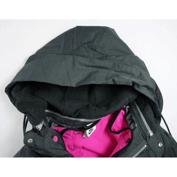 Nike Therma-Fit Oversized Parka 3-in-1 Jacket Size M Smoke Grey Pink DQ4926-070 - Picture 9 of 14
